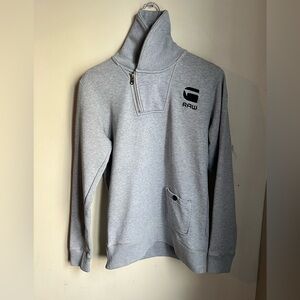 G-STAR Graphic Graw Men's Sweater, Size M, Grey Comfy, Fall, Pullover Sweatsh